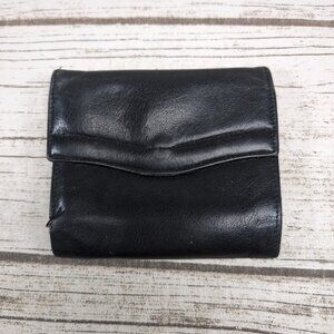 Birks Soft Black Leather Trim Fold Made In Canada Wallet